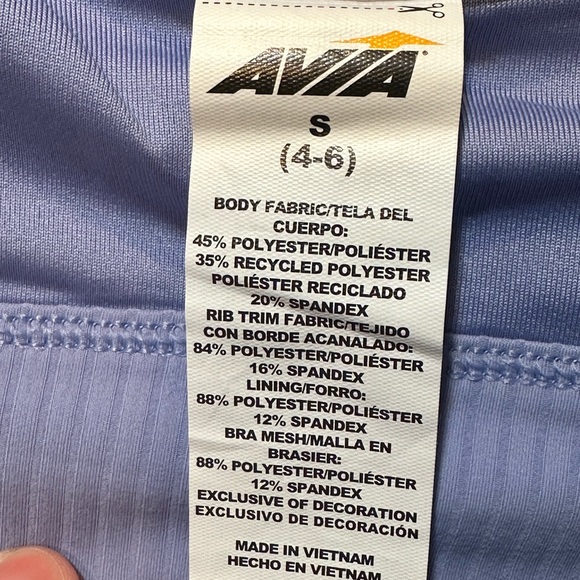 "New with Tags Size S Brown Avia Padded Sports Bra -for Your Active Lifestyle" - Picture 6 of 8